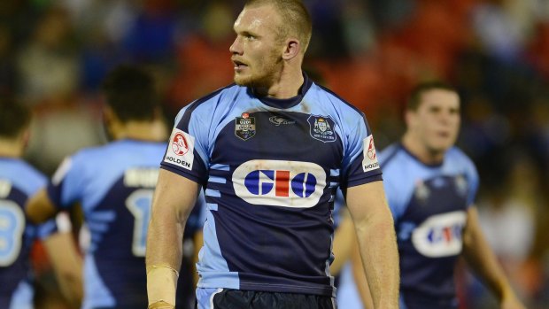 Long way back: Matt Lodge, pictured in NSW U20's colours in 2014.