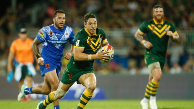 Evergreen: Billy Slater once again defied the years in an exemplary showing from fullback.