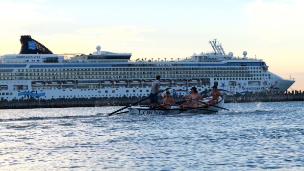 The Norwegian Star was docked at Station Pier, Port Melbourne on Thursday morning.