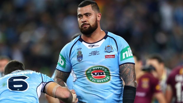Unimpressed: Andrew Fifita will not forget.
