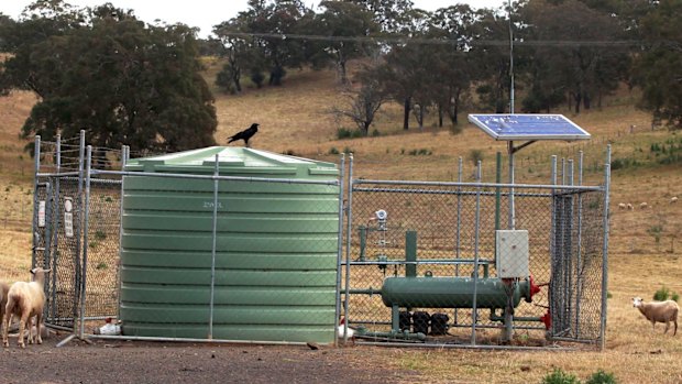 One of AGL's coal seam gas wells near the Nepean River in Camden. 