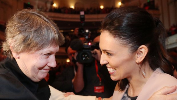 New Zealand's last Labour prime minister Helen Clark with Jacinda Ardern – the next?