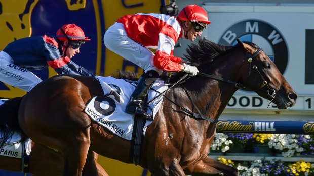 Back in action: Mongolian Khan will race for the first time since winning the Caulfield Cup.