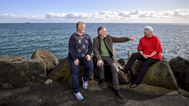 Portarlington residents Jenny Edmanson, Geoff Henderson and his wife Marie say locals are excited by the prospect of a new ferry link to Melbourne.