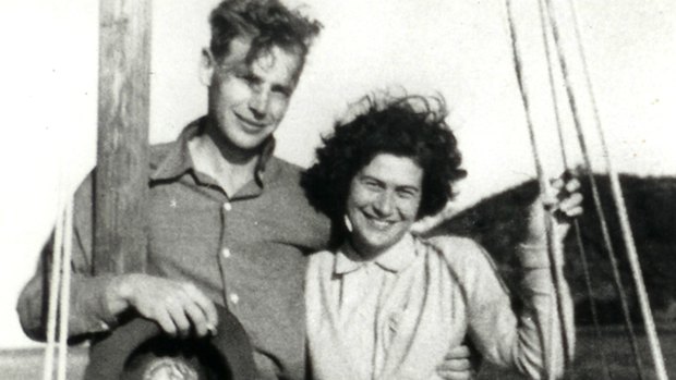 Sir Ninian with Valery on honeymoon at Lindemann Island, June 1949.
