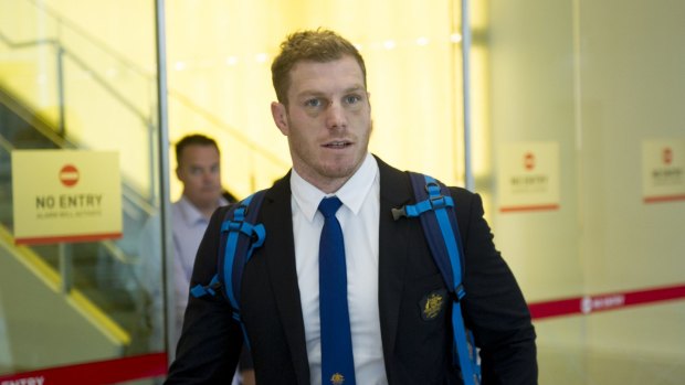 The World Cup toll on David Pocock was plain to see as he arrived back in Canberra - two fading black eyes, a broken nose and bandaged fingers.