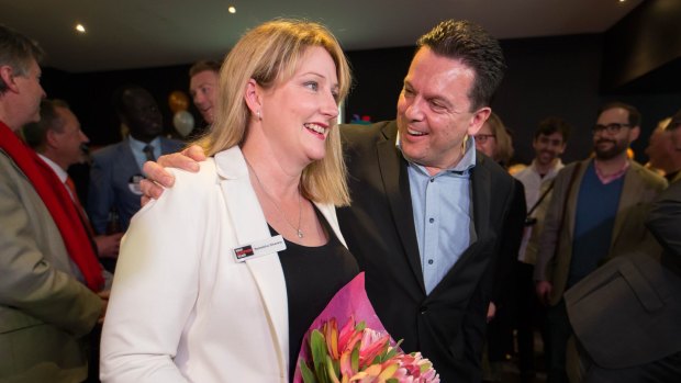 Nick Xenophon and his NXT candidate Rebekha Sharkie will be crucial in deciding which party gains government in a hung parliament. 