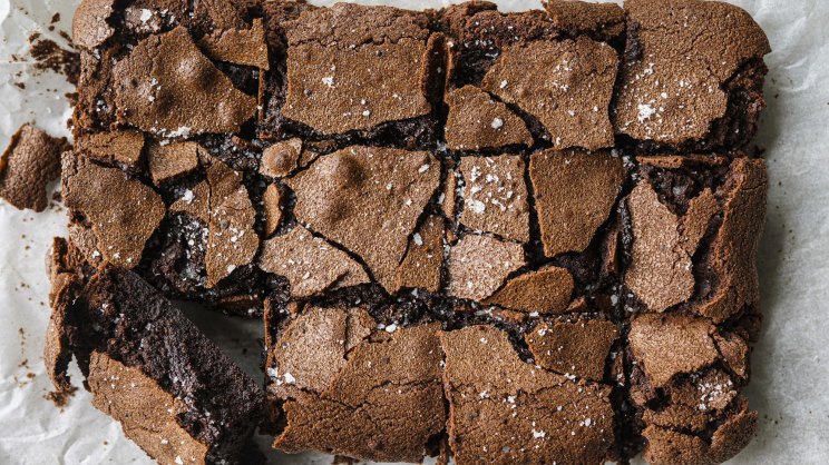 Gluten-free chocolate, buckwheat and sea salt brownies-image