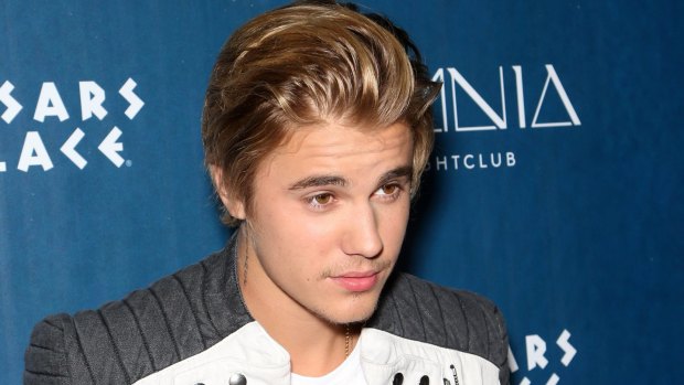 Justin Bieber arrives at Omnia Nightclub at Caesars Palace to celebrate his birthday.