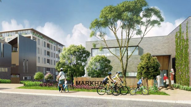 An artist's impression of the Markham public housing estate to be rebuilt in Ashburton. 
