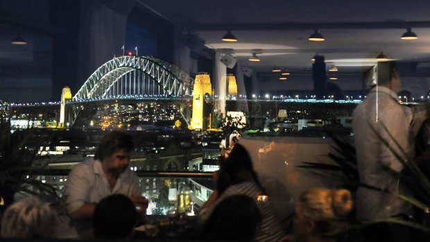 The stunning view from Henry Deane, the Hotel Palisade's rooftop cocktail bar.