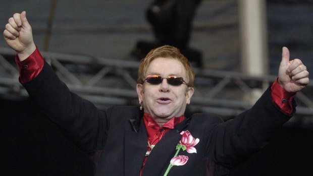 British singer and musician Sir Elton John.
