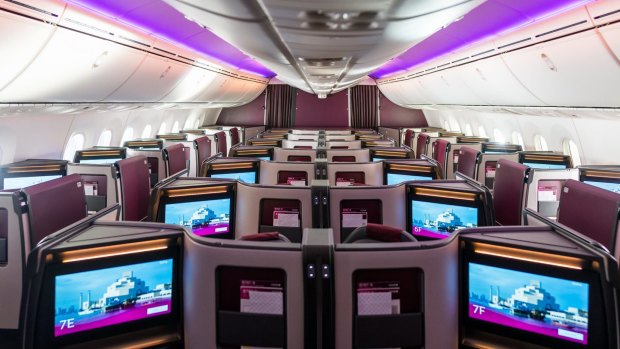 Supplied PR image for Traveller. Qatar Airways Boeing 787-9 Dreamliner business classÂ 