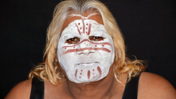 Brenda Kerr is among the Dja Dja Wurrung people to have their faces painted with clan designs for the  Yapenya project.