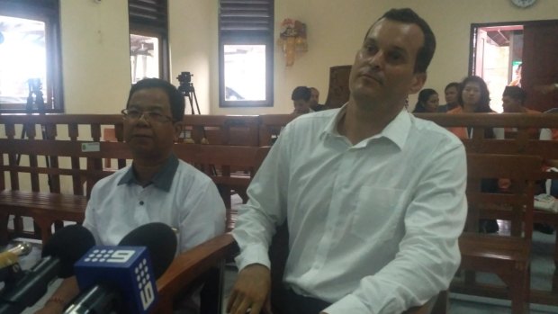 Balinese prosecutors have called for Thomas Harman (right) to be jailed for six months over the alleged theft of a pair of sunglasses.