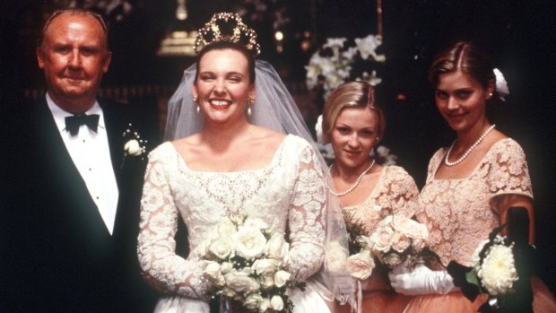 The wedding scene from <i>Muriel's Wedding</i> with Bill Hunter, Toni Collette, Belinda Jarrett and Sophie Lee. 

Supplied for publicity purposes