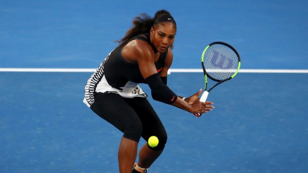 Serena Williams vs Venus Williams during the women's finals at the Rod Laver Arena. Day 13 of the Australian Open tennis tournament in Melbourne.