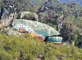 Giant rock trout near Derby, Tasmania.