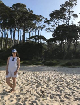 Annie Dang will spend close to $7000 on domestic trips this year. Pictured in Depot Beach on NSW's south coast in November.