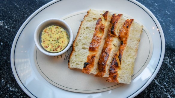 Sourdough with prosciutto butter.