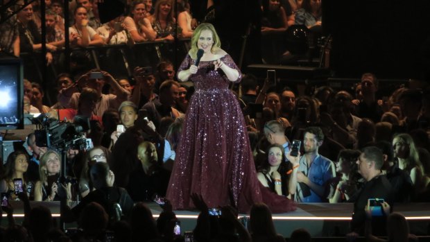 Adele in concert Etihad Stadium on Saturday night, March 18.