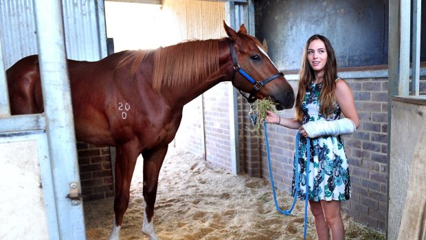 Canberra jockey Kalya Nisbet broke her leg on Monday, adding to a broken wrist and broken foot in the past year.