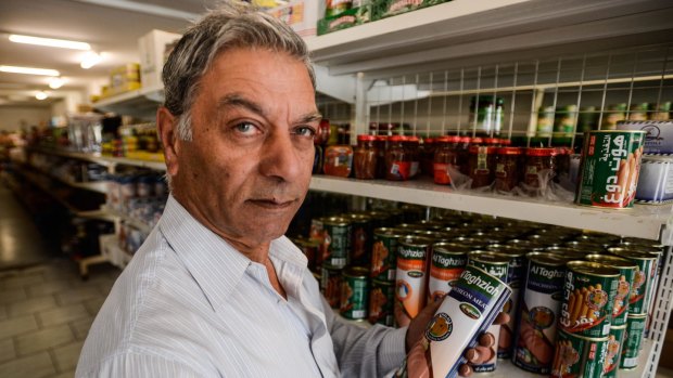 Jamil Makhoul  at his halal grocery shop in Coburg.