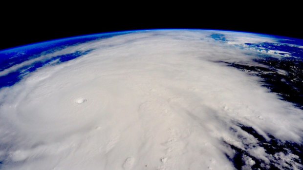 An image taken by Scott Kelly from the International Space Station on Friday shows the Category 5 storm Hurricane Patricia from above.