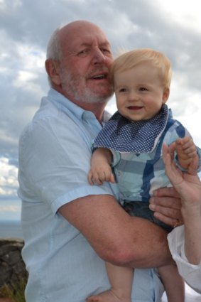 Nicole Pedersen-McKinnon's son with his late grandfather.