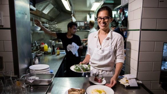 Chef Trisha Greentree on the pass at 10 William Street in Sydney's Paddington.