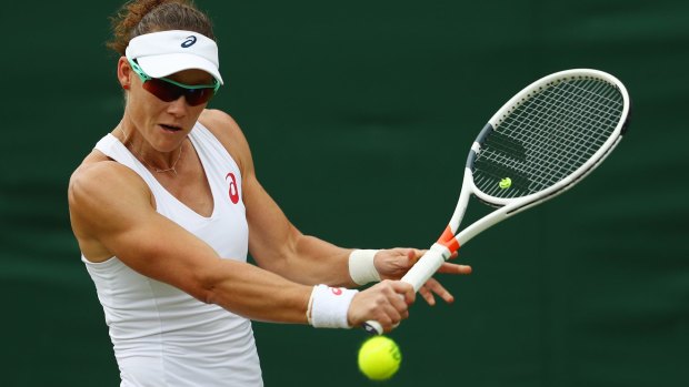 Samantha Stosur has been knocked out of Wimbledon.