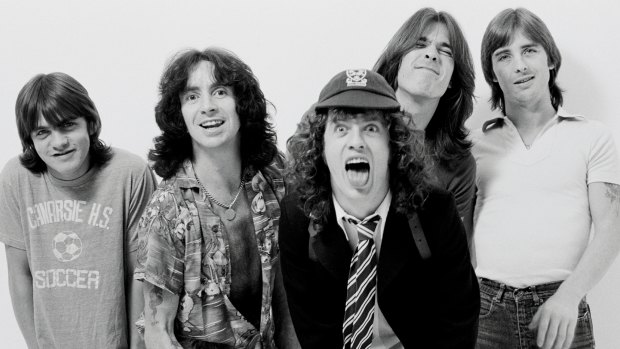 An end to the glory days of Australian music – Albert Music sold to BMG sees the German company now owning the company which brought us Easybeats and AC/DC, pictured here in 1979 Left to right: Malcolm Young, Bon Scott, Angus Young, Cliff Williams and Phil Rudd. 