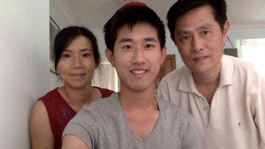 Daniel Hu and his parents