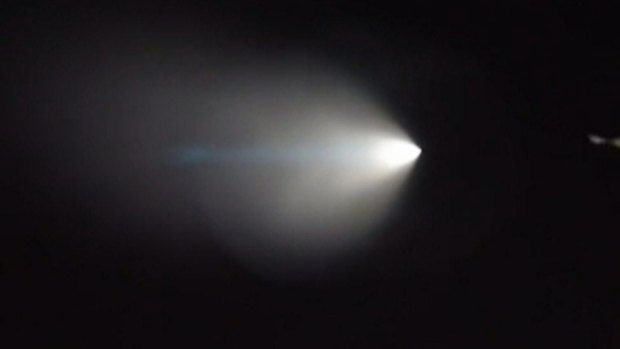 An unarmed missile fired by the U.S. Navy from a submarine off the coast of Southern California, creating a bright light that streaked across the state.
