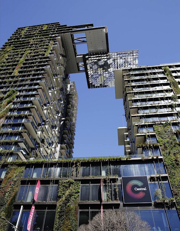 The One Central Park building, on Broadway, Chippendale, with its eye-catching green facade, has become an iconic feature of Sydney's inner city skyline.