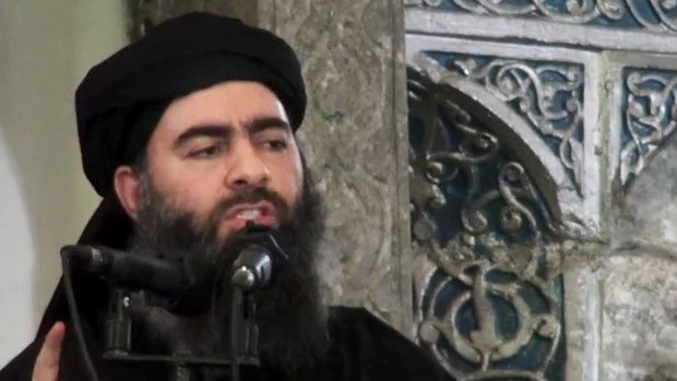 San Bernadino shooter Tashfeen Malik pledged her allegiance to the leader of the Islamic State group, Abu Bakr al-Baghdadi, pictured, on Facebook on the day of the shooting, according to US government sources.