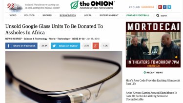 An example of a a fake news story from The Onion.