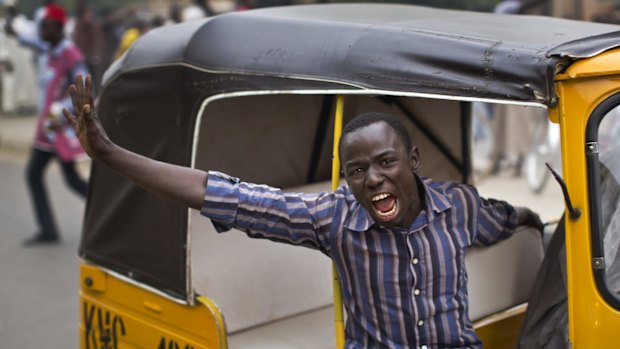 Celebrations in Kano on Tuesday after Muhammadu Buhari's presidential victory.