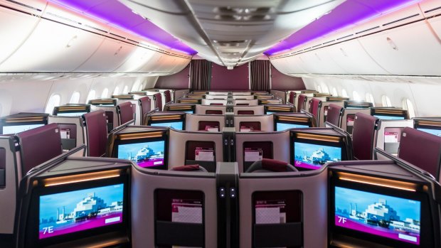The airline unveiled new business class seats for its Boeing 787-9 Dreamliners last month.