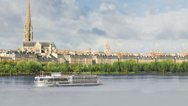 Scenic river cruise through Bordeaux.