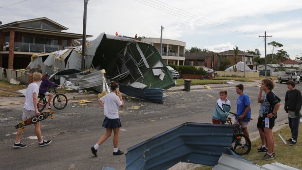 Record winds: The storm caused extensive damage in Kurnell.