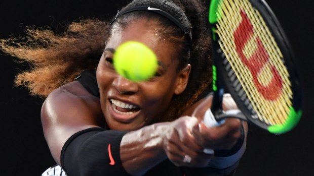 Serena Williams in full flight.