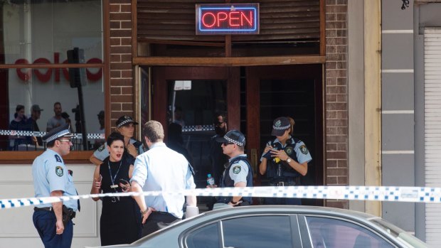 The attack occurred after Child Abuse Squad detectives arrived at the Junction Hotel at Maroubra on Friday afternoon after receiving information Nick Newman was inside.