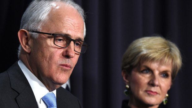 In a speech in Singapore on March 13, Foreign Minister Julie Bishop fundamentally contradicted Prime Minister Malcolm Turnbull's world view.