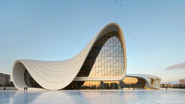 The Heydar Aliyev Centre in Baku, Azerbaijan, designed by Zaha Hadid Architects.