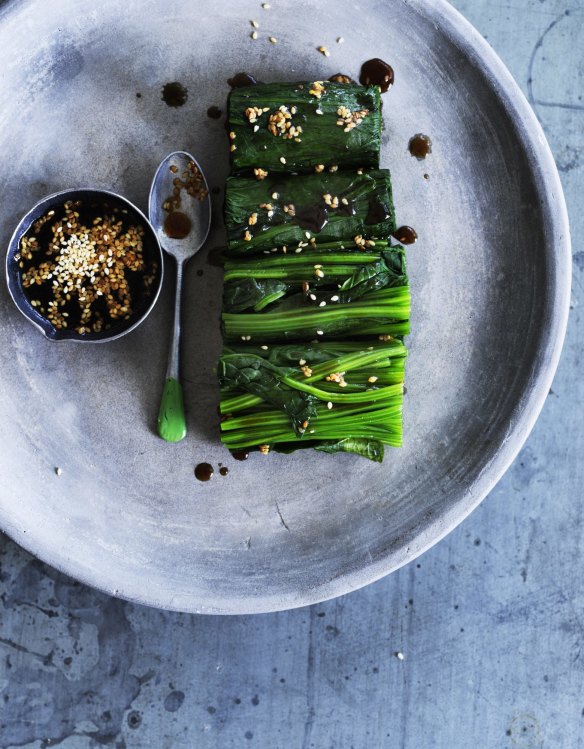 Spinach with lemon, soy and sesame dressing is on high rotation.