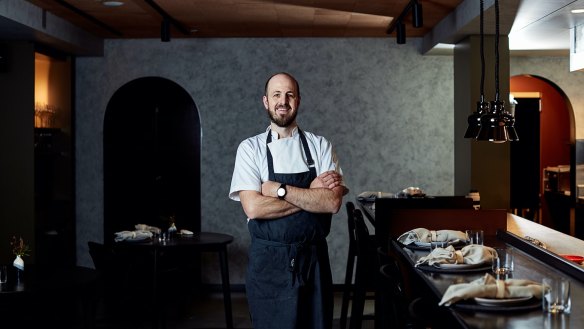 Navi owner-chef Julian Hills in his Yarraville restaurant.