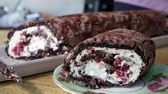 Or try this chocolate spin on a meringue roulade from Melbourne's Beatrix cafe <a href="http://www.goodfood.com.au/recipes/how-to-make-a-chocolate-roulade-20150506-1myq04"><b>(Video and recipe here).</b></a>
