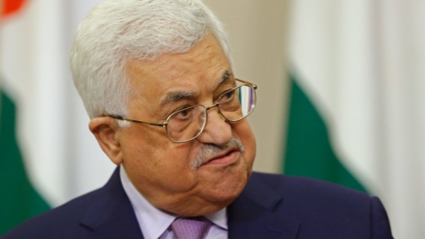 Palestinian President Mahmoud Abbas says a commitment to a two-state solution is needed.