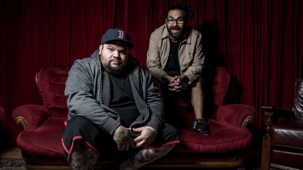 A.B. Original launch of debut album <i>Reclaim Australia</i>: Adam Briggs 'Briggs' (left) and Dan Rankine 'Trials'.